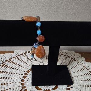 Elegant Multi-Stone Toggel Bracelet